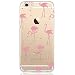 Produktbild Oveo kompatibel mit iPhone 6 / 6S Hülle, Dolce Vita Serie Transparente Silikon Handyhülle Accessoires für Damen/Mädchen, Durchsichtig mit Rot Rosa Flamingo Muster