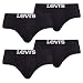 Produktbild Levis Herren Basic Brief Slip Unterwäsche im Vorteilspack (4er Pack), Farbe:884 - Jet Black, Bekleidungsgröße:S