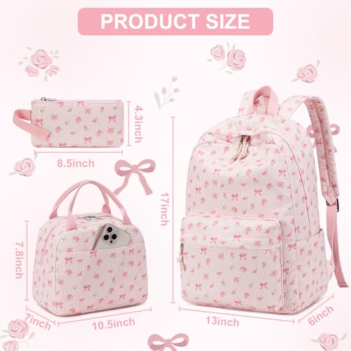 Image of Girls Backpack for Kids Elementary Bookbag Girly School bag Children Laptop Bag
