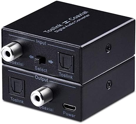 Optical to Coax, Tendak Optical SPDIF Toslink to Coaxial and Coaxial to Optical SPDIF Toslink Bi-Directional Swtich Digital Audio Converter Splitter Adapter