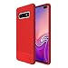 Produktbild JT Berlin Backcase Pankow Silikon Hülle für das Samsung Galaxy S10+ in rot [Qi kompatibel, Strukturierte Oberfläche, 1, 0m getesteter Fallschutz, Verstärkte Ecken] - 10490