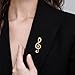 Minimalist Music Note Brooch for Women Men Simple Brooches Elegant Lapel Pin Dress Accessories Corsage for Hat Bag Suit Fashion Jewelry for Music Party Wedding Banquet Musician Boutonniere (Gold-Tone)
