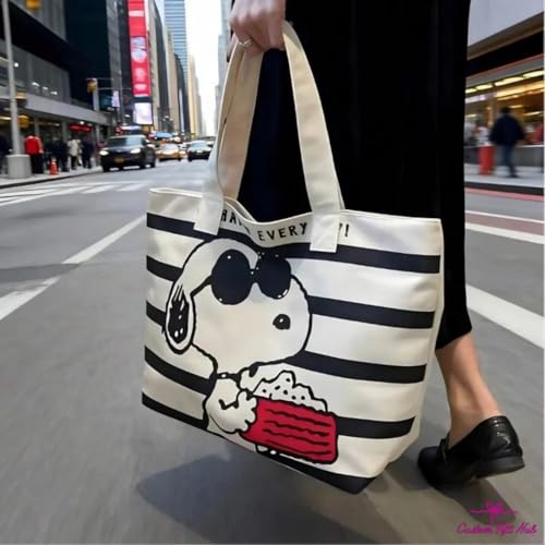 Image of Large Canvas Tote Bag for Women, Tote Handbags for Women with Zipper & Inner Pocket for College, Shopping, Office
