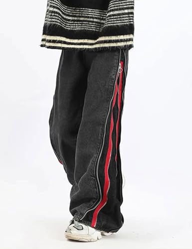 Baggy Jeans Y2k Men Hip Hop Aesthetic Demin Pants Straight Leg Gothic Cargo Jeans Streetwear2