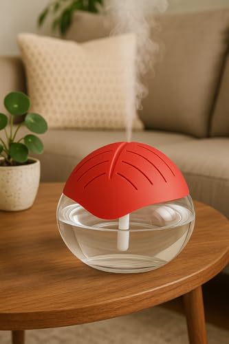 Image of 2-in-1 Air Diffuser & Humidifier - White Aroma Diffuser for Bedroom, Office - 500ml Capacity - RED