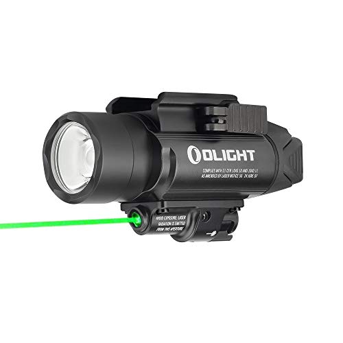 🛒 Flash Sale OLIGHT Baldr Pro 1350 Lumens Neutral White LED Tactical Flashlight with Green Light, Compatible with 1913 or GL Rail, Powered by Two 1600mAh CR123A Batteries (Black)