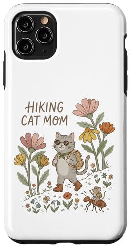 Hiking Cat Mom Cute Floral Adventure �X�}�z�P�[�X iPhone 11 Pro Max �p