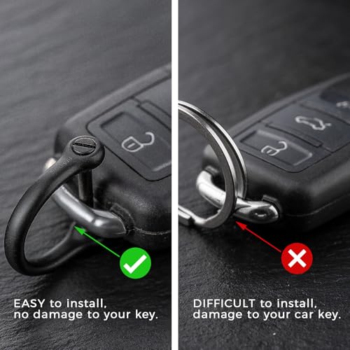 Image of FEGVE Strong Magnetic Quick Release Keychain with 2 /3″ D Ring for Car Key | Double Pin Lock, Anti-Lost Design, Auto Magnetic Absorption, 360 Swivel