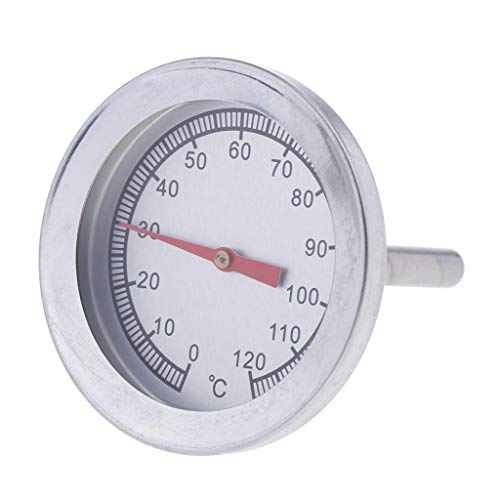 F Fityle Profi Räucherthermometer Thermometer, Räucherthermometer mit Präzisem Messbereich von 0-120°F, Bratenthermometer BBQ Thermometer für Räucherofen Räuchertonne Räuchergrill Räucherschrank