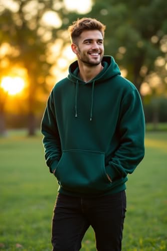 Image of Glowic Men's Hoodie | Oversized Stylish Sweatshirt for Winter Wear | Trendy Casual Hoodie for Men | Perfect for Gym, Travel, Streetwear Fashion