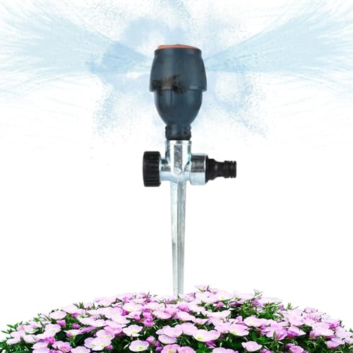 Trípode aspersor de jardín, aspersor de césped con trípode, aspersor de impulso con trípode, aspersor de césped de jardín de 360 grados, aspersor de césped con trípode giratorio