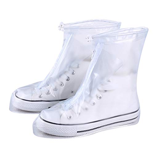 Domeilleur - 1 par de Botas Impermeables de PVC, Antideslizantes, Impermeables y Resistentes a la Lluvia para Mujeres y Hombres