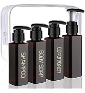 Hethyo Travel Bottles for Toiletries Tsa Approved 3.4oz/100ml 4 Pack Travel Size Containers Shamp...