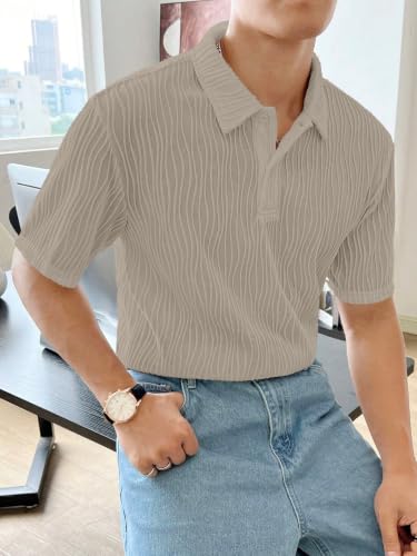 Image of Leriya Fashion Cotton T-Shirt for Men - Soft Breathable Fabric | Regular Fit Half Sleeve Collar Tee for Summer Casual Wear (Available in Plus Size)