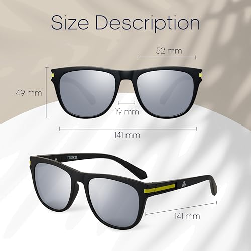 Amsterdam Square Sunglasses – Polarized Mirrored Lenses, Unisex Design for Men & Women, UV Protection4
