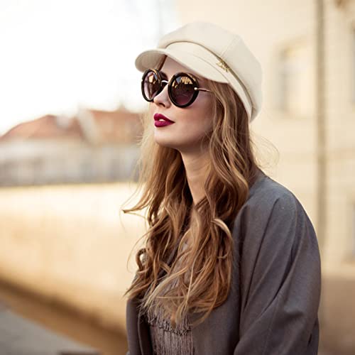 Womens Newsboy Hats Cotton Cabbie Gatsby Visor Beret Hat Girls Pageboy Caps For Womens White #TOP5