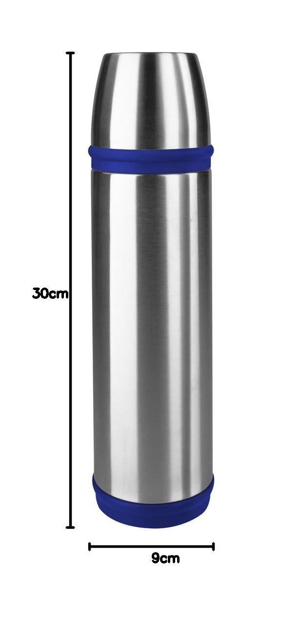 Emsa 502474 Captain Bottiglia Termica con Chiusura a Vite, Acciaio, Blu, 0.1x0.1x0.1 cm