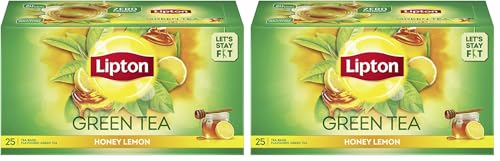 Image of Lipton Honey Lemon Green Tea Bags, 25 Pieces, lemon & honey (25 * 1.4gm each) (Pack of 2)