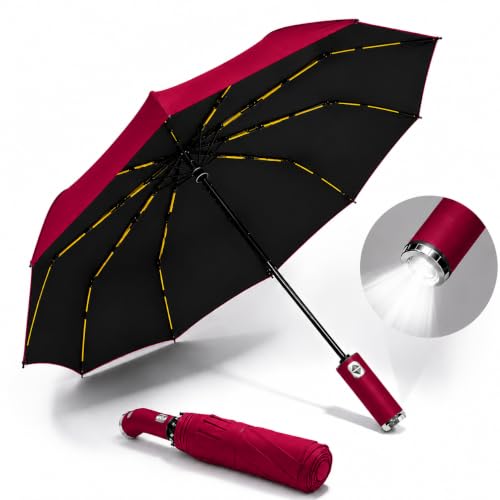 Image of Umbrella, UV Big Size Umbrella for Sun Protection Rain Windproof Strong Large 3 Fold For Men Women Kids Boys Girls Perfect & Stylish Windproof & Compact