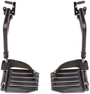 Invacare T93HCP Wheelchair Hemi Footrest with Composite Footplate and Heel Loop for Wheelchair, Pair