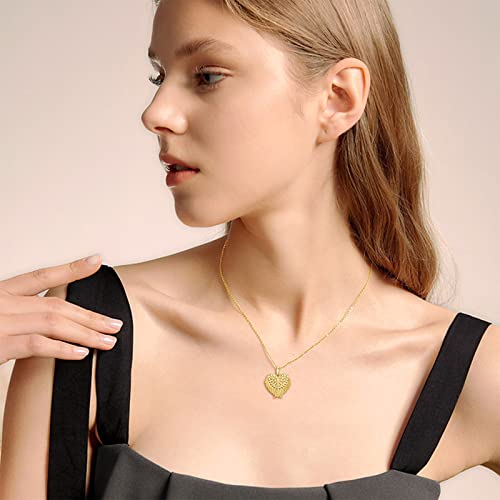 Soulmeet Solid 10K Gold Angel Wings Heart Locket You Are My Angel Necklace That Holds Picture, 20" Gift For Loved One (Locket Only) #TOP3