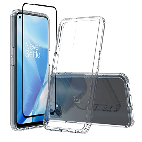 Sucnakp for Oneplus Nord N200 5G Case 1+ Nord N200 Case with Screen Protector Premium Clear Back Panel + TPU Bumper Cover for Oneplus Nord N200 5Gï¼ˆYKL Clearï¼‰