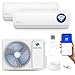 ZENIRO Klimaanlage Multi Split Klimagerät Set Air Conditioner mit Heizfunktion (2x 2,6kW (jeweils bis 45 m²) | Außen: 5,3kW)