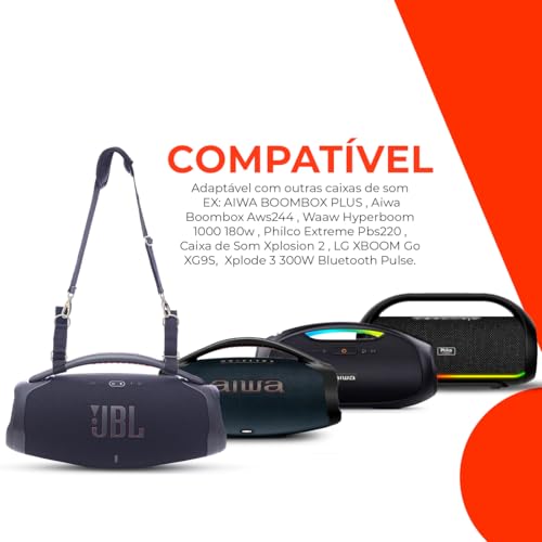 Alça de Transporte Suporte de Ombro Compatível Com Boombox 3 2 1 - Boombox Plus Aiwa - Waaw Hyperboo
