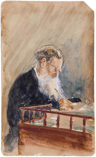 Tableau Portrait de Léon Tolstoï par Ilya Repin Décoration Murale Vintage 60x90cm