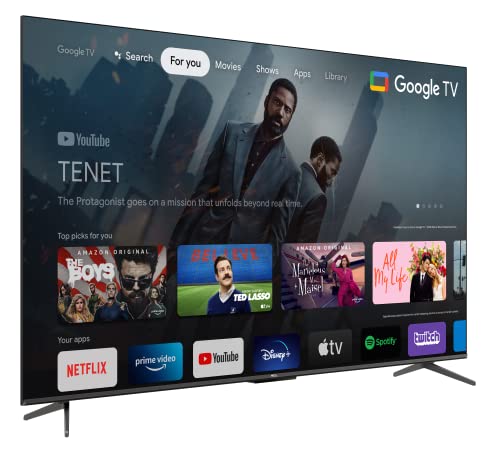 TCL 50P739 50" 4K HDR Smart TV med Google TV och ramlös design