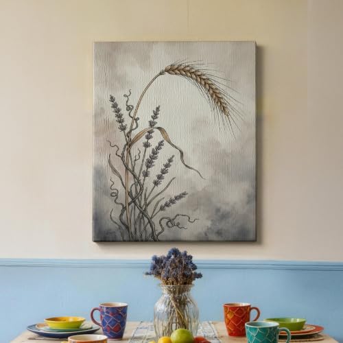 Cuadro de lavanda minimalista e impresiones decorativas para colgar en cocina y salón 5