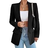 Eigenschaften: Blazer-Jacken für Damen aus dehnbarem und leichtem Stoff. Blazer-Jacke mit Reverskragen und Knopfverschluss vorne für Damen. Die Gesamtversion ist schlicht und elegant.