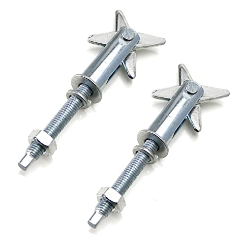 iJDMTOY 2pk-Set M6-100mm X-Style Scissors Type Heavy Duty Hollow Wall/Metal Hole Toggle Anchor Bolts w/Washers & Nuts