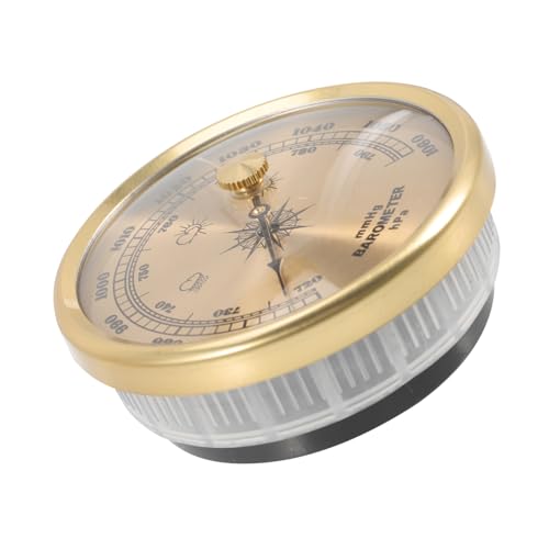 SHINEOFI Barometro Analogico 3 in 1 da Parete in Acciaio Inox, Barometro Aneroide Regolabile per Uso Domestico e Ufficio