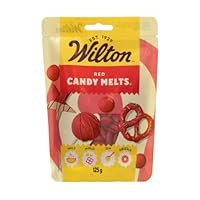 Wilton Candy Melts Rot: Schmelzende Glasur mit Süßem, Cremigem Geschmack zum Gießen, Dippen und Dekorieren - für Cake Pops, Keksen, Pralinen und Kuchen - 125 g
