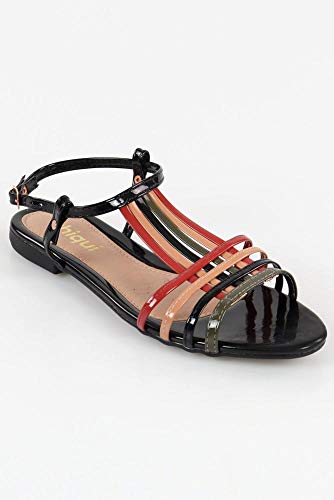 Sandália Chiquiteira Rasteira Tiras Colors Add Preto 38