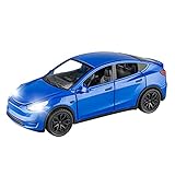 1:32 Scale Model Y Alloy Car Model Diecast Toy Vehicles for Kids, Tesla car Model，Pull Back Alloy Car with Lights and Music,Mini Vehicles Toys for Kids Gift ，Children Birthday Gift. (Blue)