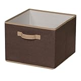 Household Essentials Storage Bin with Handles, Coffee Linen