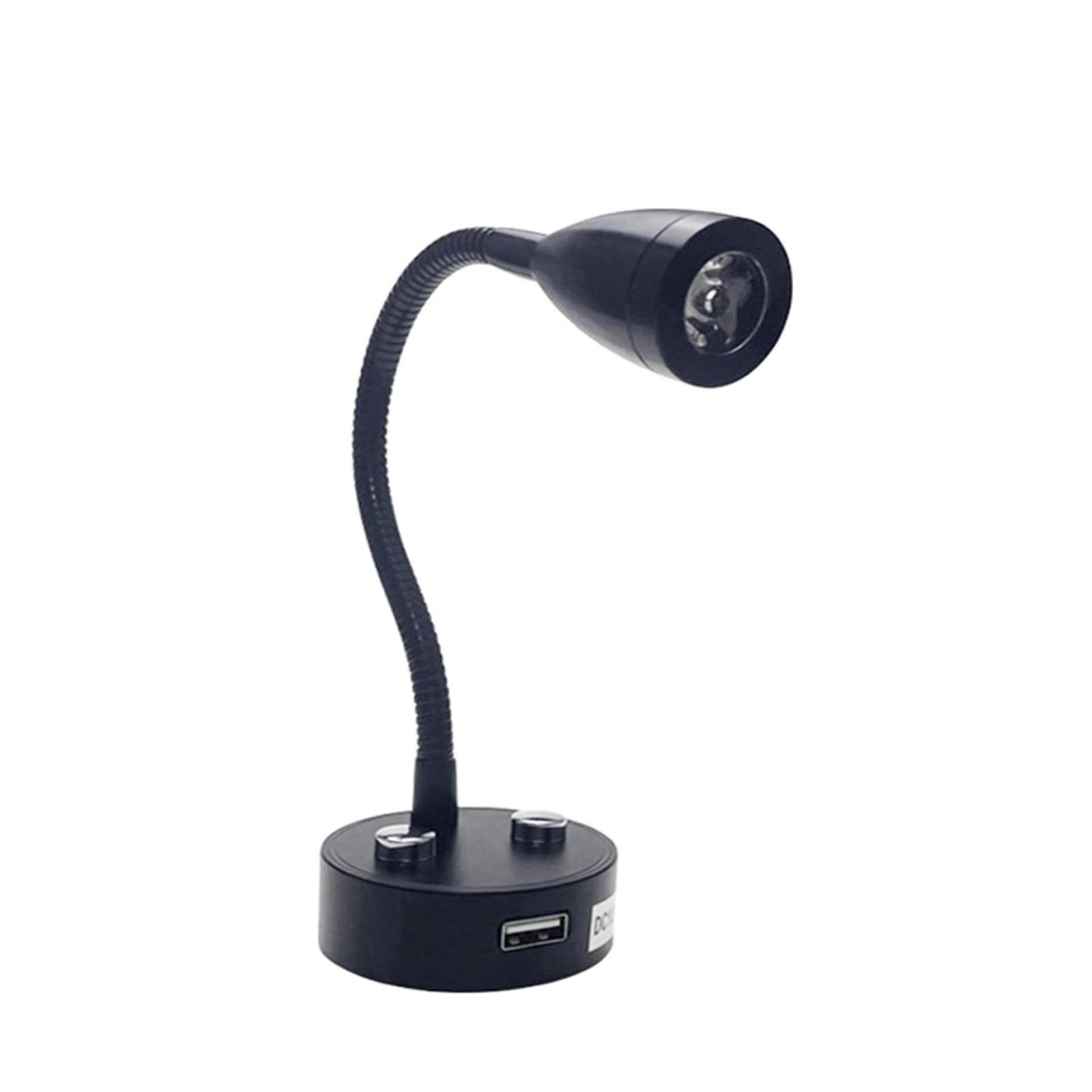 GDBAGKDQK 1pcs LED Dimmable Reading Light Warm White/White 12-24V 3W USB Charge for RV Camper Van Sailing Caravan with Flexible Gooseneck Bright Lights