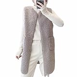 全5サイズ3色・ ボアベスト レディース ジレ ボア ベスト ロングベスト 秋 冬 春 ボアジャケット ジャケット 前開き ロング丈 トップス ノースリーブ フリースジャケット コート アウター