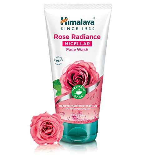 Himalaya Rozświetlający, Micelarny Żel Do Mycia Twarzy z Organiczną Różą, Do Demakijażu Twarzy, Dla Miękkiej i Promiennej Skóry, 150Ml