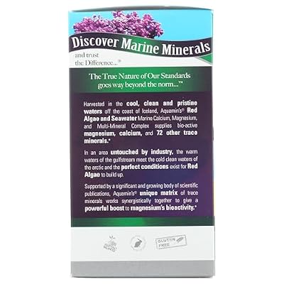 Nature's Answer Marine Based Magnesium, Super Concentrated 500mg | Plant Based | Red Algae & Seawater Derived | Alcohol-Free & Gluten-Free | Vegetarian Capsules 90ct