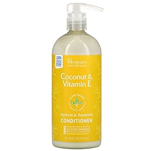 Renpure Plant Based Coconut and Vitamin E Moisturize and Replenish Conditioner – Ideal for Dry, Lifeless Hair – Leaves Hair Silky and Smooth – Paraben Free – Recyclable, Pump Bottle Design – 24 fl oz