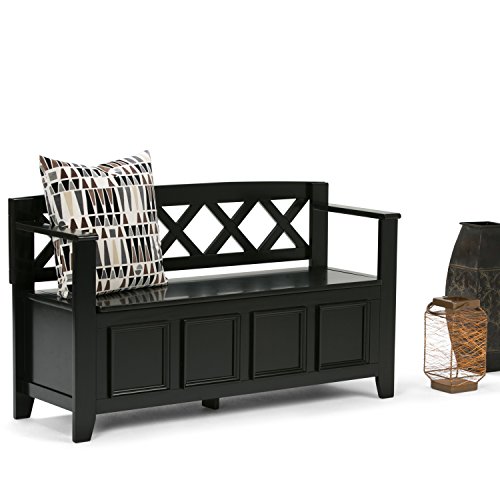 SIMPLIHOME-Amherst-SOLID-WOOD-48-Inch-Wide-Entryway-Storage-Bench-with-Safety-Hinge-Multifunctional-Transitional-in-Black SIMPLIHOME Amherst SOLID WOOD 48 Inch Wide Entryway Storage Bench with Safety Hinge Multifunctional Transitional in Black