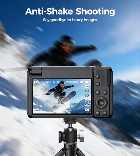Miniatura 6 de Camara De Fotos Digital 4k Compacta: 64mp Cámara Digital Con Pantalla Abatible Flip180 De 3 Vlogging Camaras Fotográfica Con 16x Zoom 32gb Tarjeta Para Niños Principiantes Adultos Estudiantes Negro