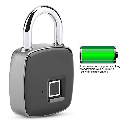 Cadeado Finrprint, trava de segurança inteligente sem chave, IP65 à prova d'água, anti-roubo, trava