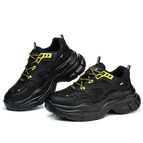 Image of Nutropa Steel Toe Boots for Men, Lightweight Safety Work Shoes, Comfortable Breathable Composite Toe Boots Slip-Resistant Indestructible Shoes