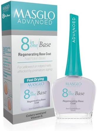 Masglo Advanced Base Coat 8 en Uno 13,5mL | Regeneradora de Uñas