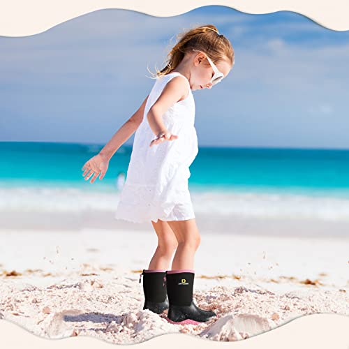 Drycode Kids Rain Boots, Waterproof Rubber Boots With 5.5Mm Insulated Neoprene, Anti-Slip Mud Rain Boot For Boys And Girls, Toddler & Children, Water, Beach, All Seasons Outdoor Playing #TOP7