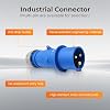 Industrial Plug Connector,3 Pin Connector 16A 220V-250V 2P+E Waterproof IP44 CEE/IEC Waterproof Aviation Male Industrial Connector IEC60309 Standard